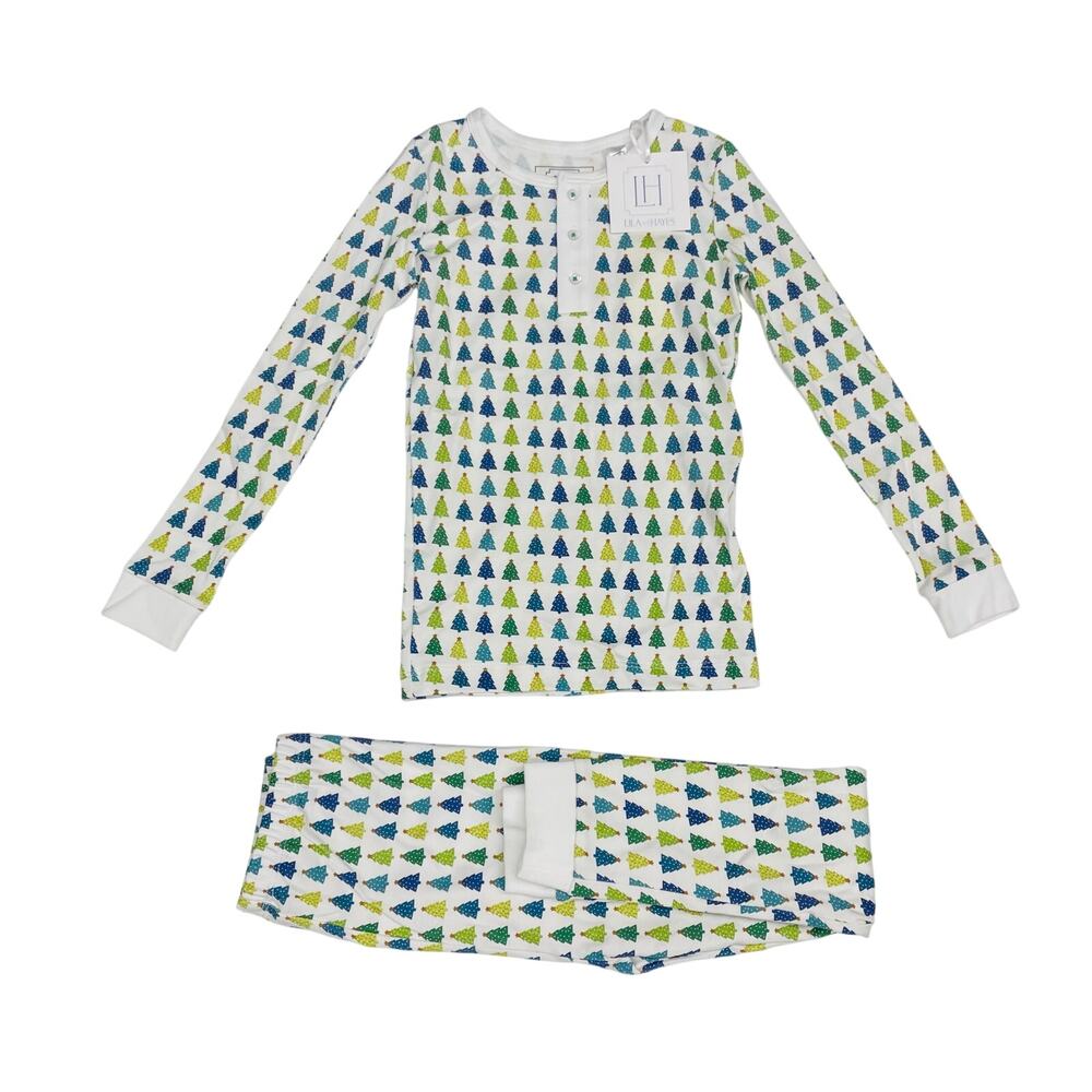NWT Lila & Hayes Size 3T Jack PJs in Christmas Tree